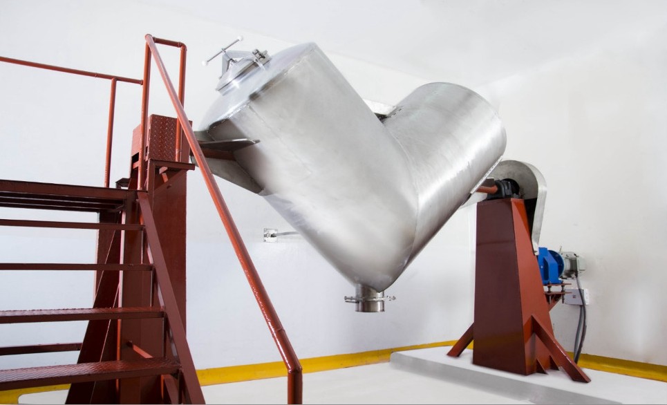 Misturador industrial de aço inoxidável para processamento de ingredientes alimentícios